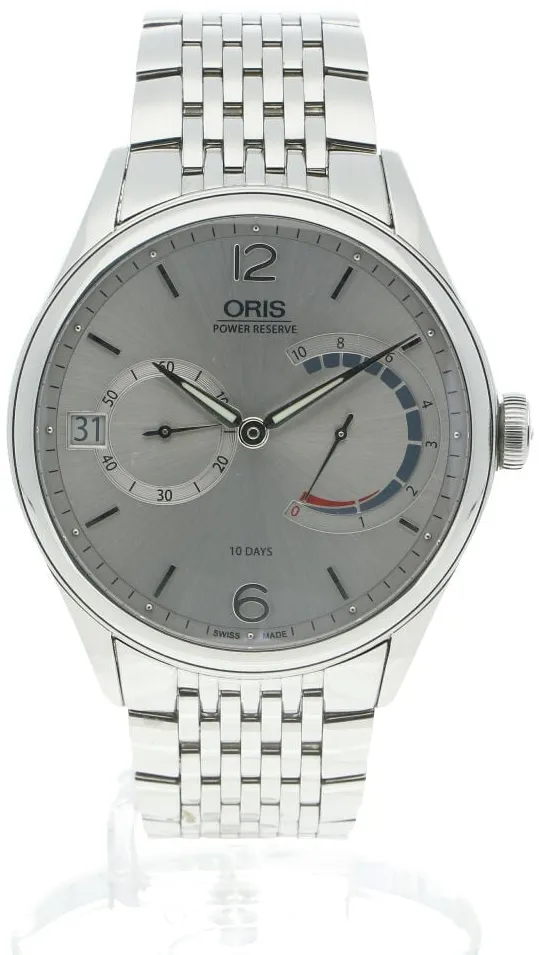 Oris Artelier Calibre 111 01 111 7700 4061-Set 8 23 79 43mm Stainless steel White