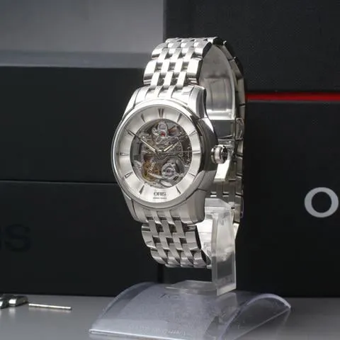 Oris Artelier Skeleton 01 734 7670 4051 40mm Stainless steel White