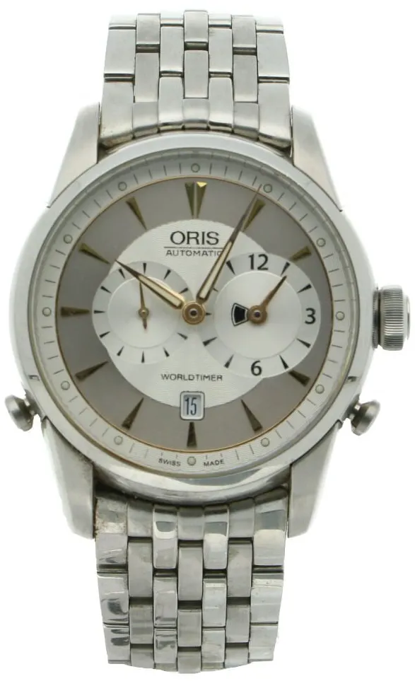 Oris Artelier Worldtimer 690.7581.40.51.MB 43mm Stainless steel Silver