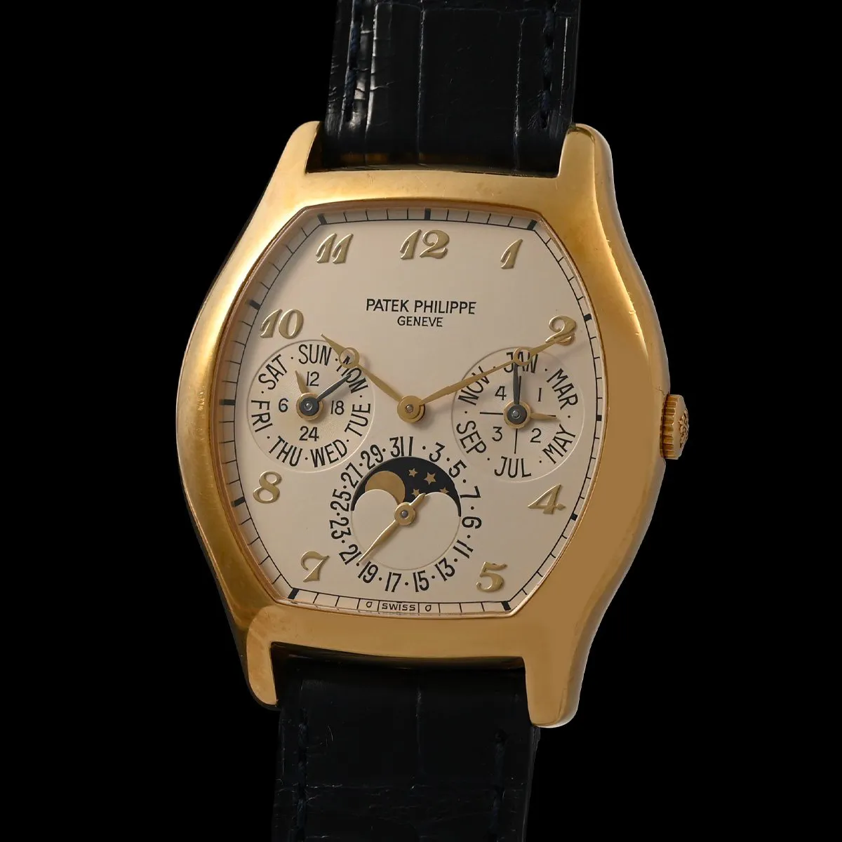 Patek Philippe Perpetual Calendar 5040 35mm Yellow gold Silver