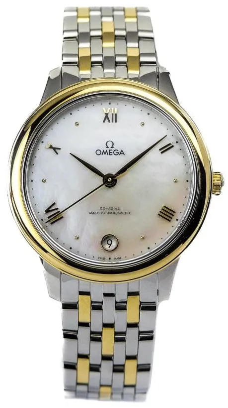 Prestige 434.20.34.20.05.002 34mm Yellow gold and Stainless steel Mother-of-pearl