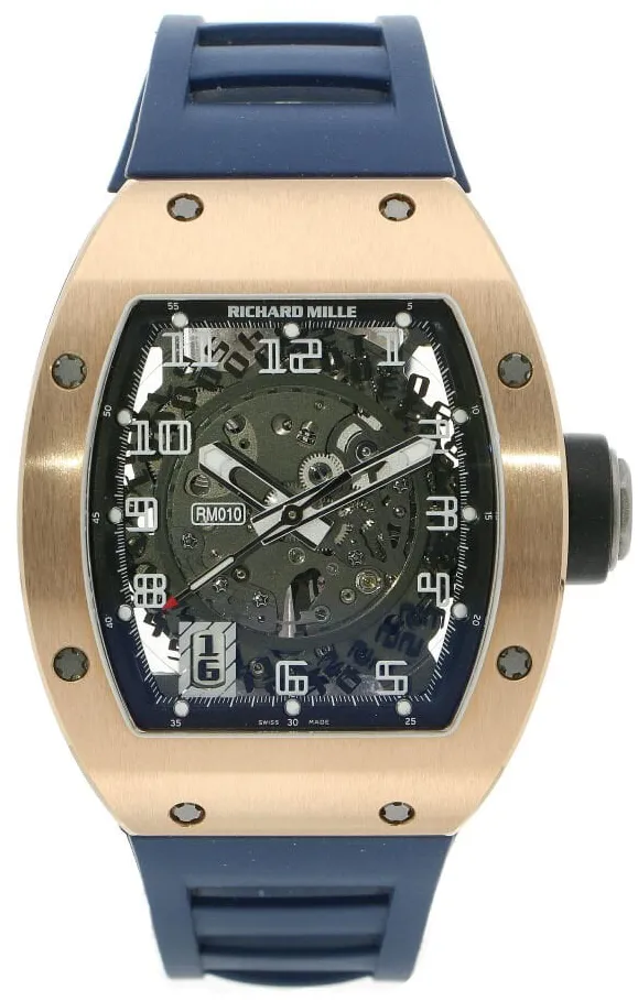 Richard Mille RM 010 RM010 RG 48mm Yellow gold Black