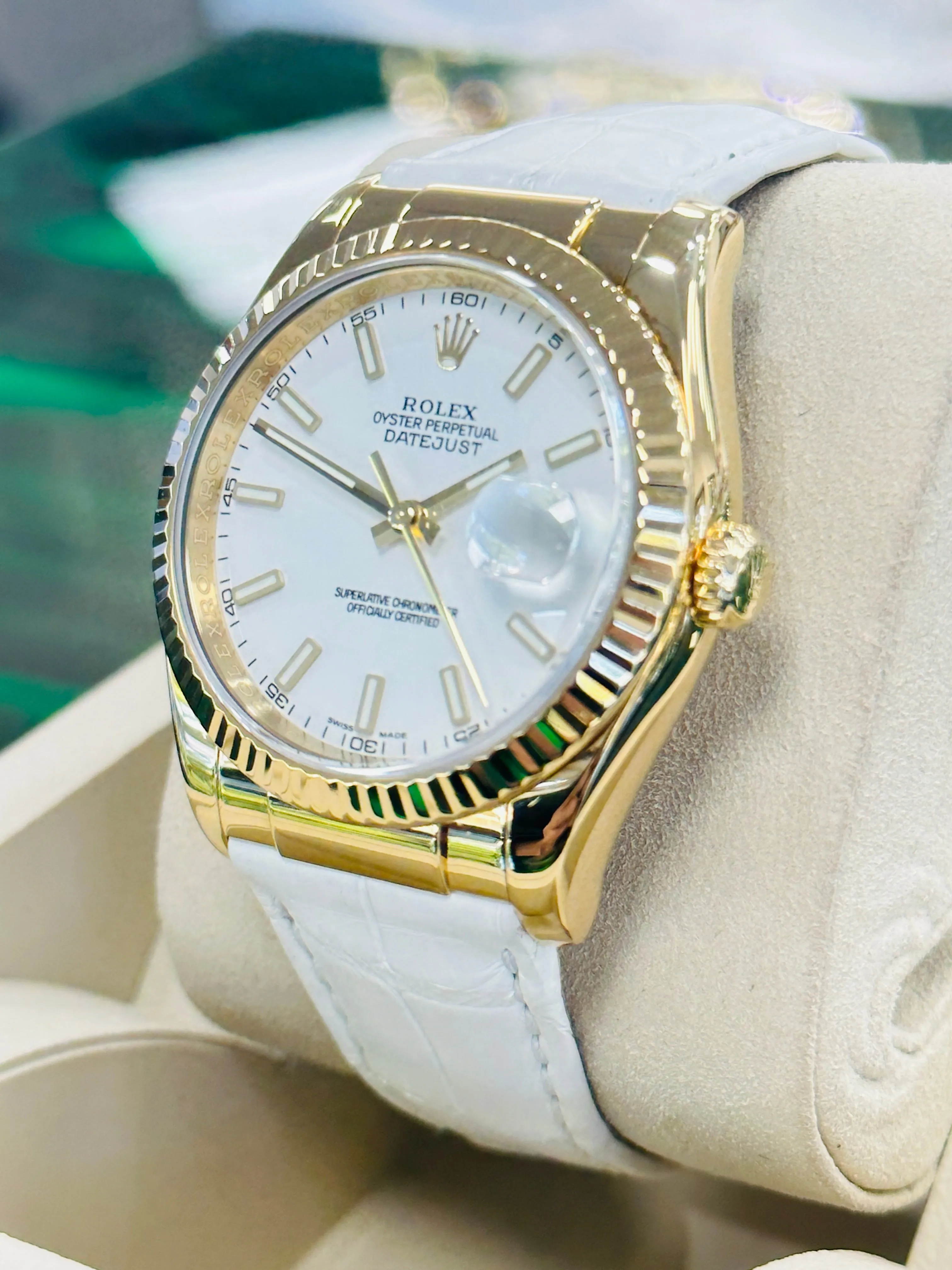 Rolex Datejust 116138 36mm Yellow gold White 2