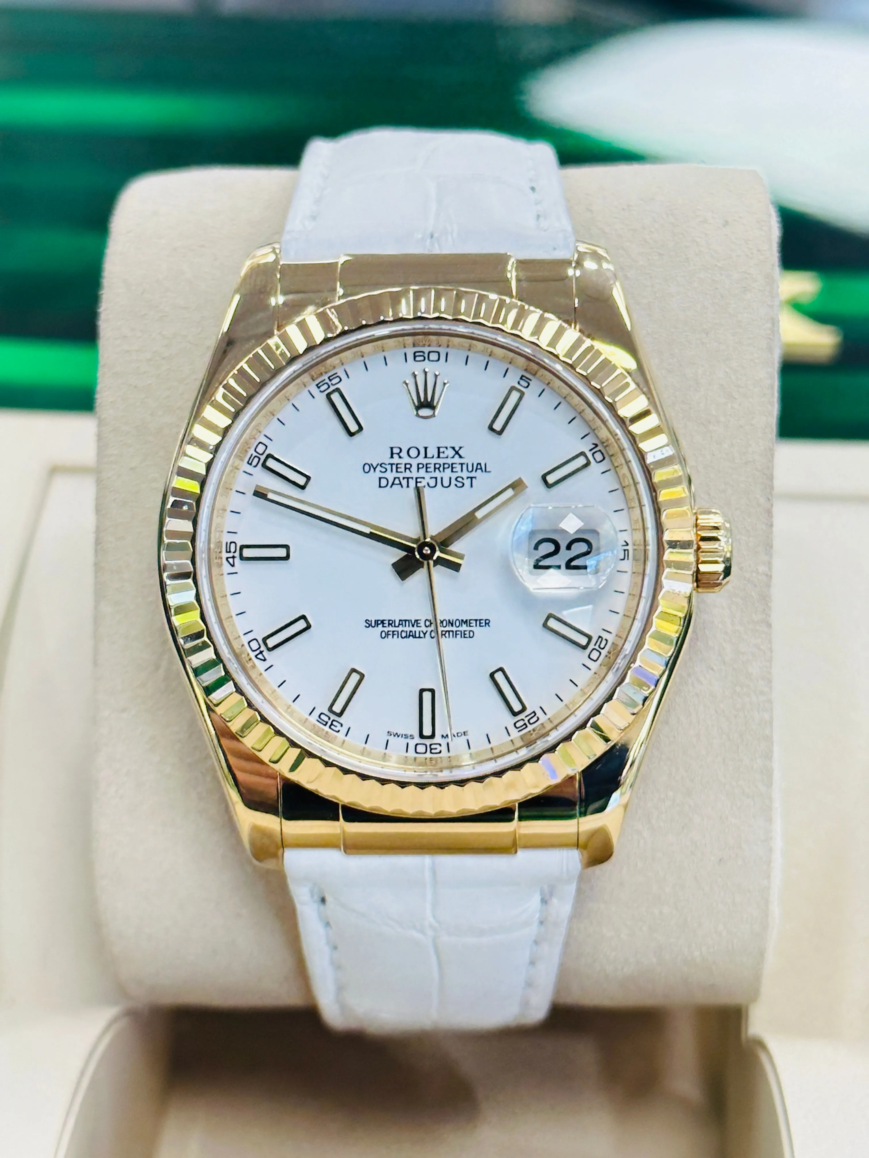 Rolex Datejust 116138 36mm Yellow gold White 3