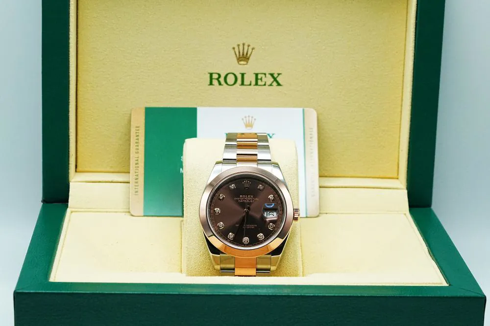 Rolex Datejust 41 126301 41mm Stainless steel and 18k rose gold Brown