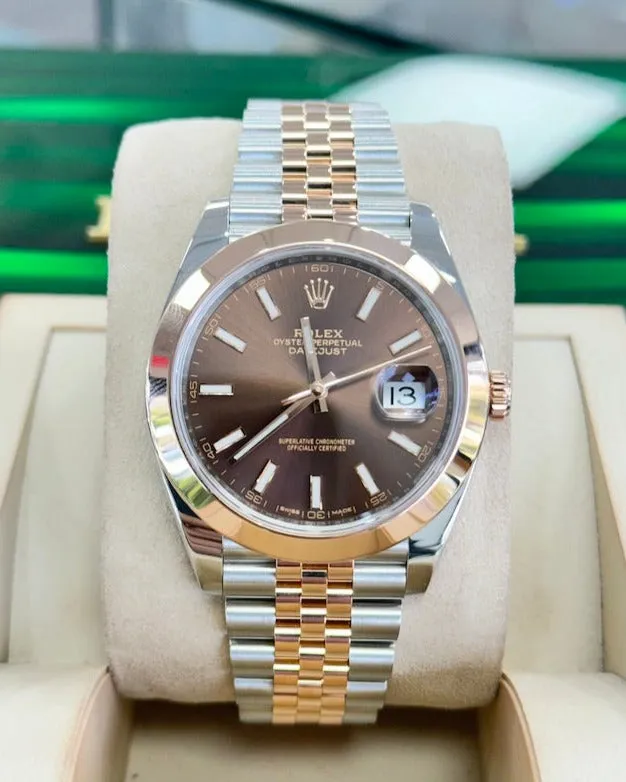 Rolex Datejust 41 126301 41mm Yellow gold and Stainless steel Brown