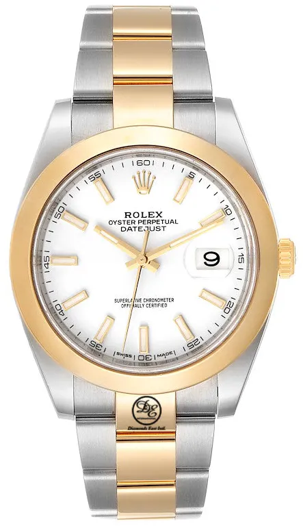 Rolex Datejust 41 126303 41mm Yellow gold and Stainless steel White