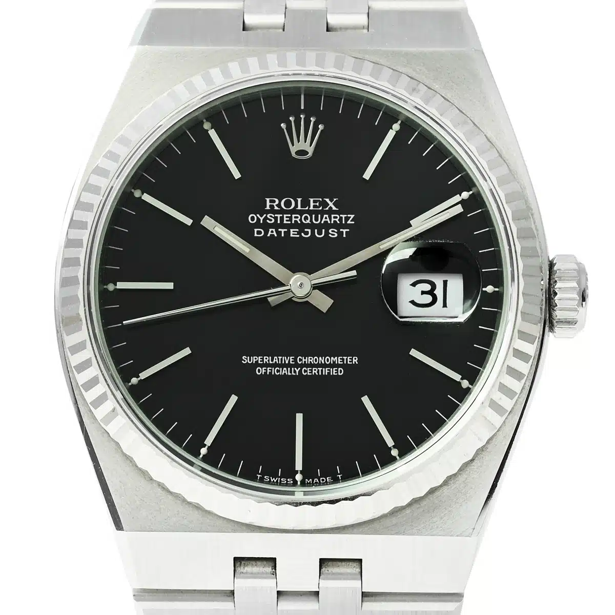 Rolex Datejust Oysterquartz 17014 36mm Stainless steel Black