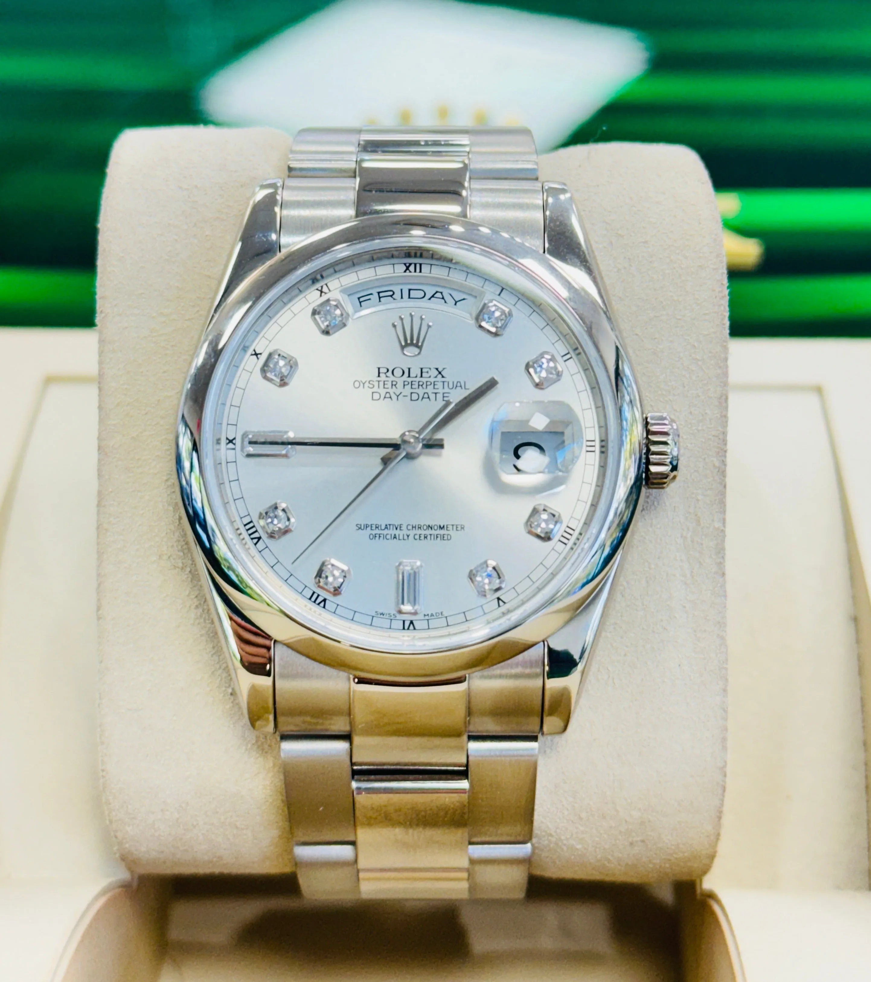 Rolex Day-Date 36 118209 36mm White gold Silver