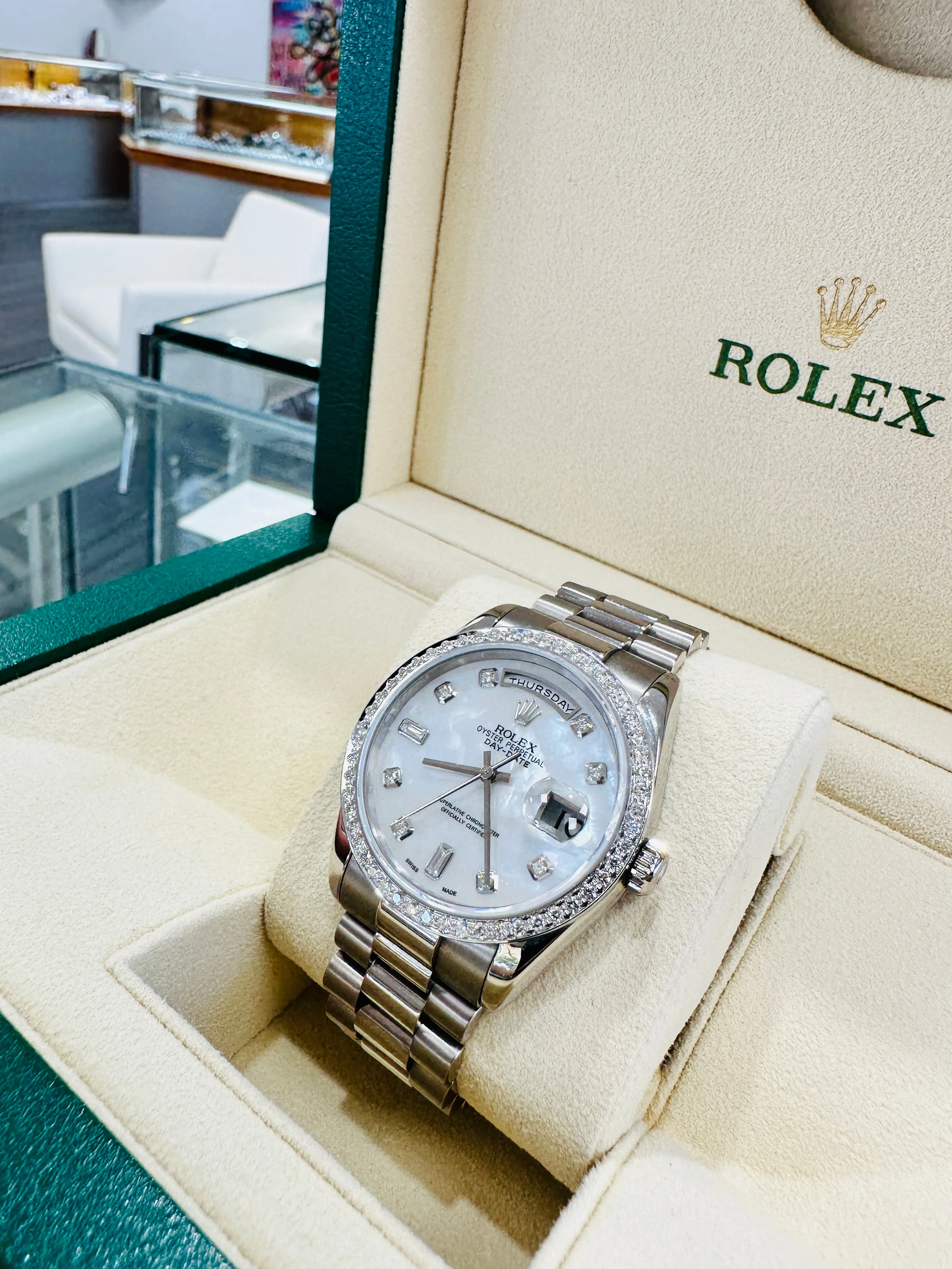 Rolex Day-Date 36 118209 36mm White gold Diamond 7