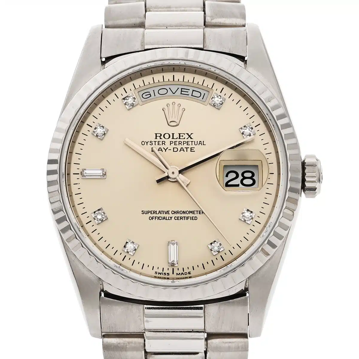 Rolex Day-Date 36 18239 36mm White gold Silver