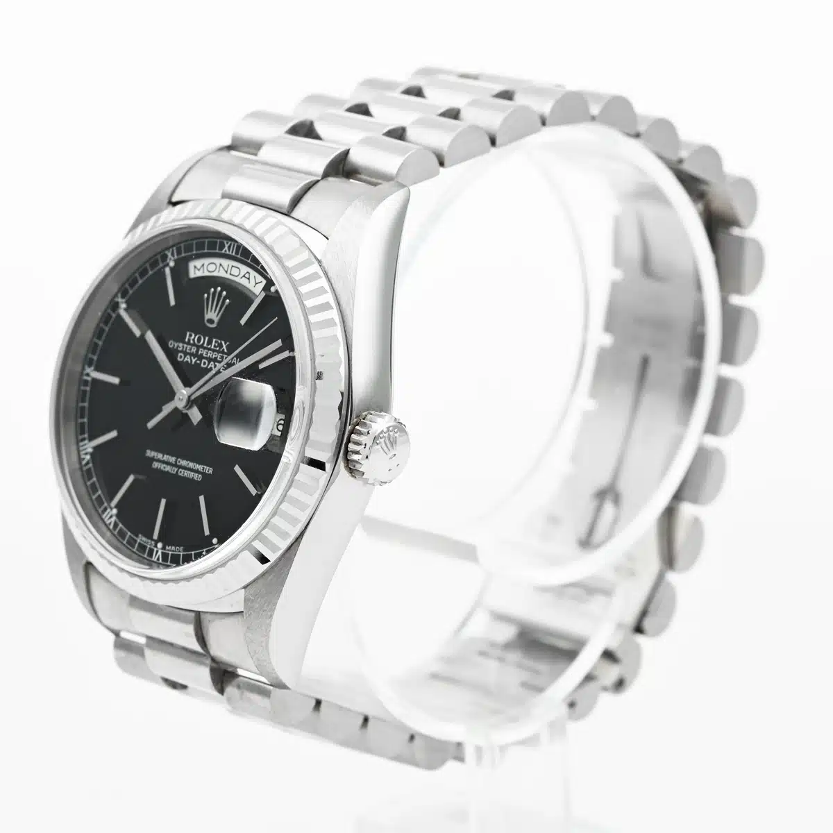 Rolex Day-Date 36 18239 36mm White gold Black 1