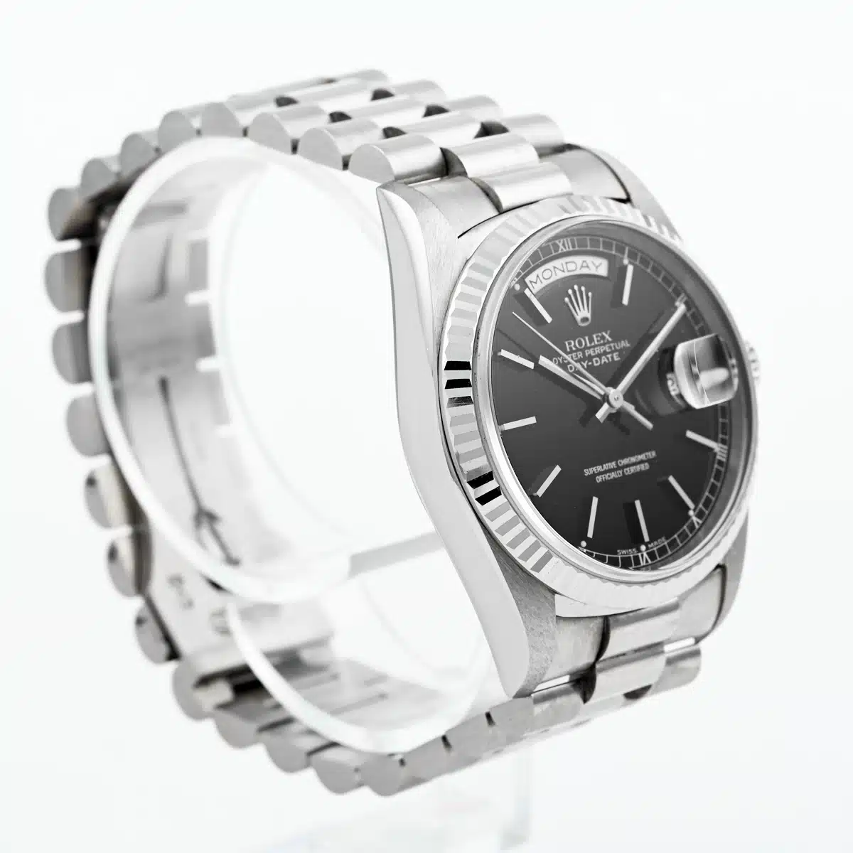 Rolex Day-Date 36 18239 36mm White gold Black 2