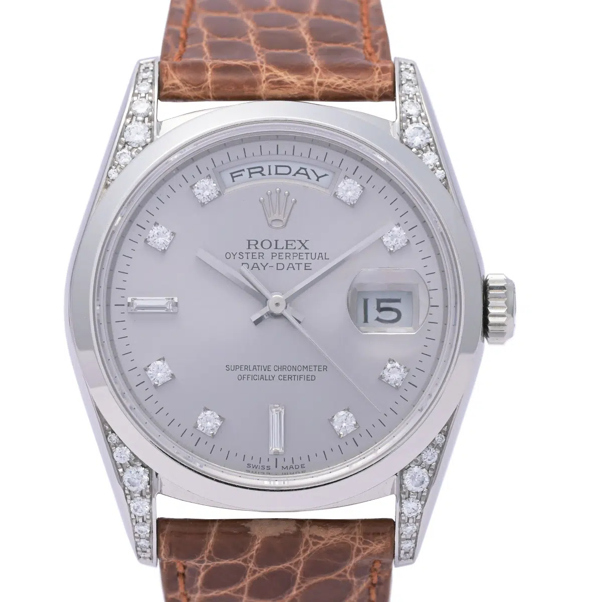 Rolex Day-Date 36 18296 36mm Platinum Silver