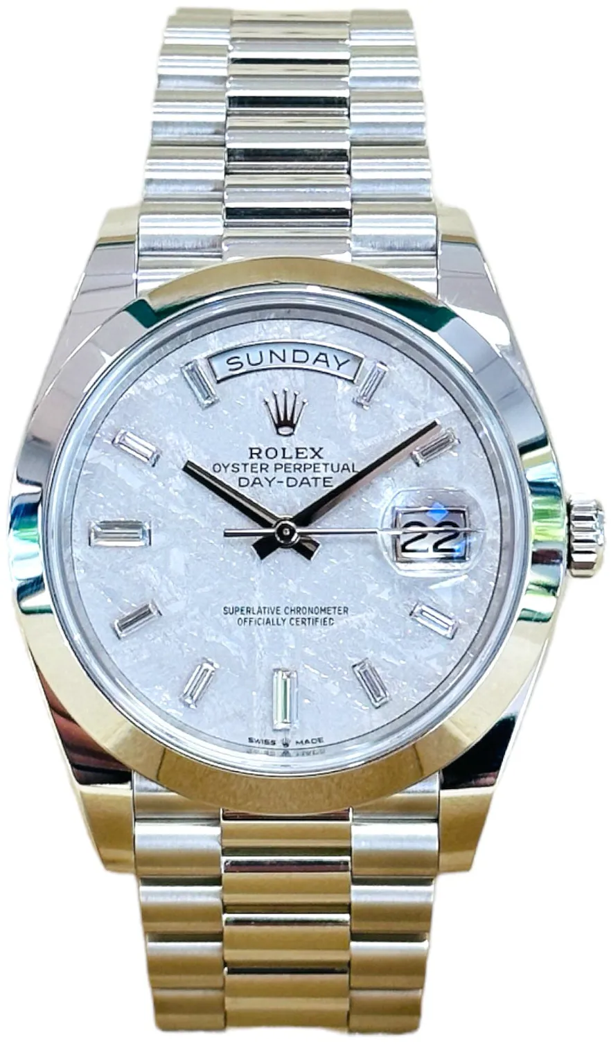 Rolex Day-Date 40 228206 40mm Platinum Meteorite