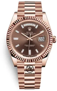 Rolex Day-Date 40 228235 Everose gold Chocolate