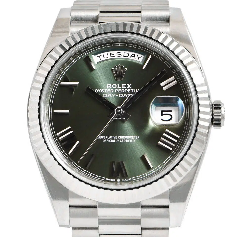 Rolex Day-Date 40 228239 41mm White gold Green