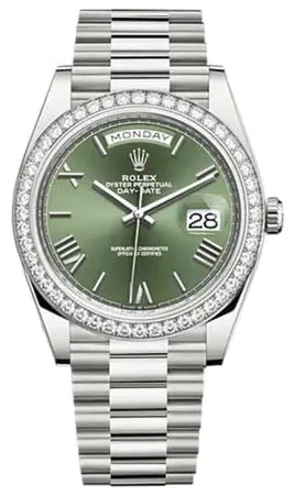 Rolex Day-Date 40 228349RBR 40mm White gold Green