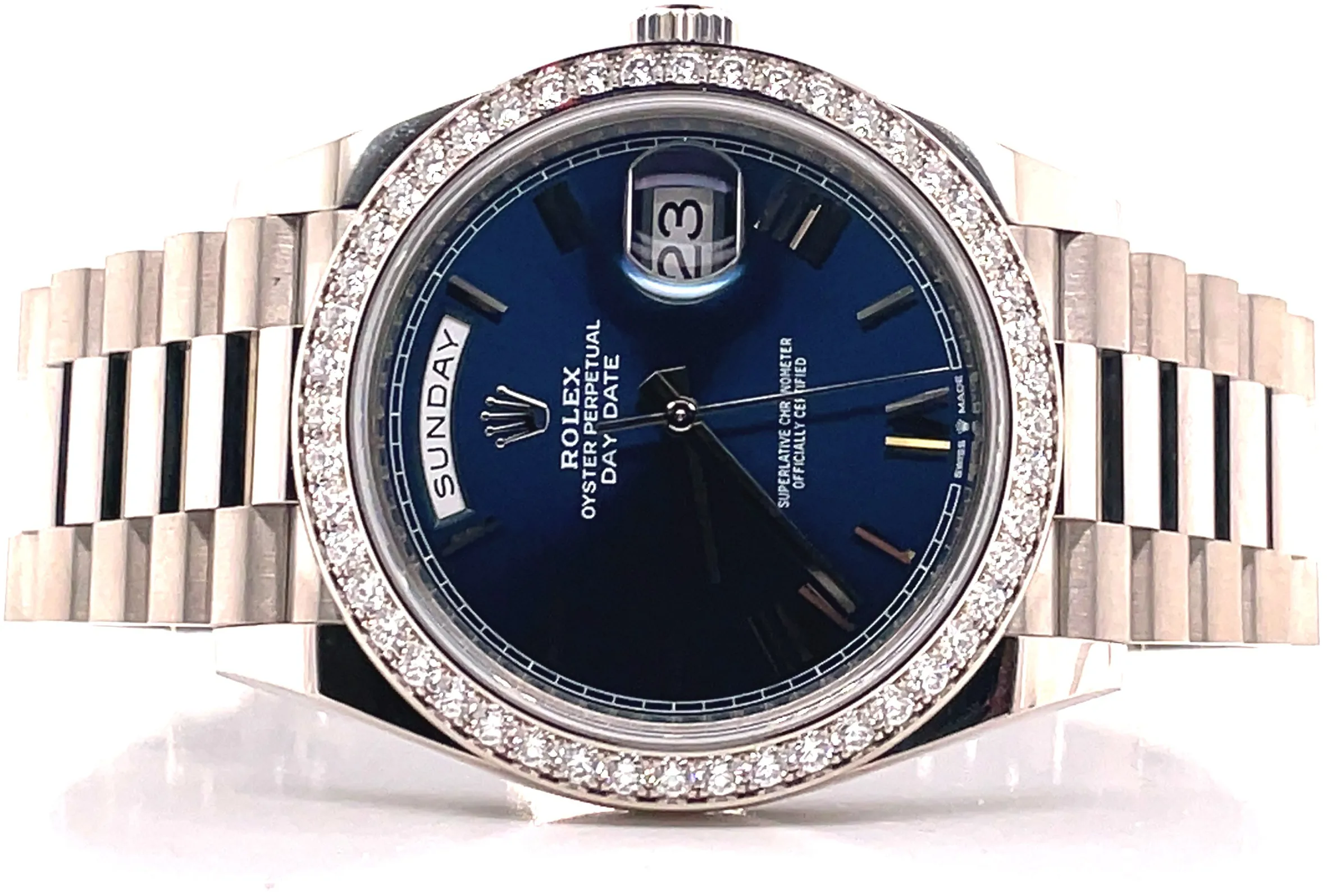 Rolex Day-Date 40 228349RBR 40mm White gold Blue 7