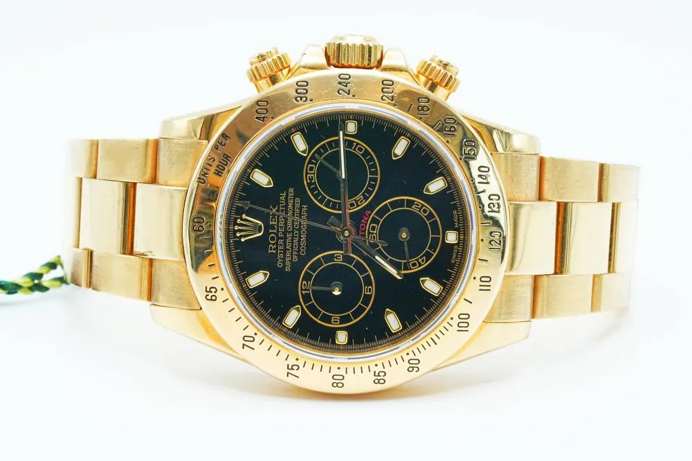 Rolex Daytona 116528 40mm 18k yellow gold Black