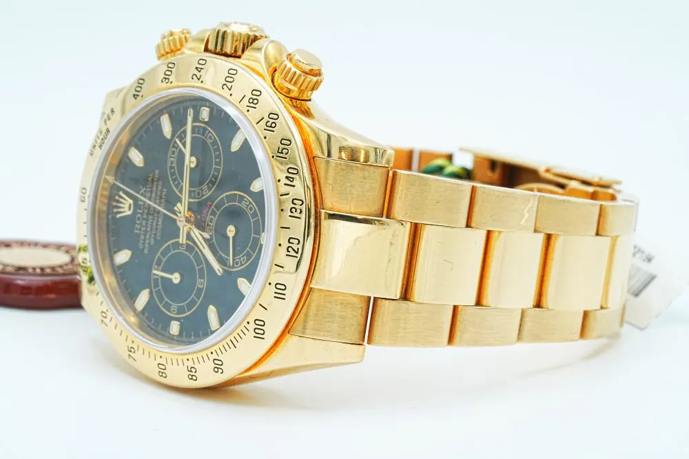 Rolex Daytona 116528 40mm 18k yellow gold Black 2