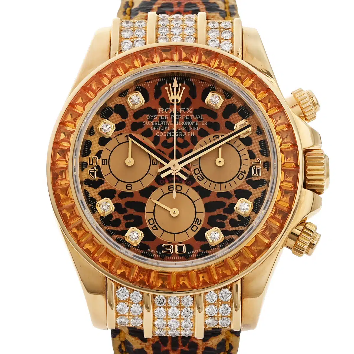 Rolex Daytona 116598 SACO 40mm Yellow gold Leopard