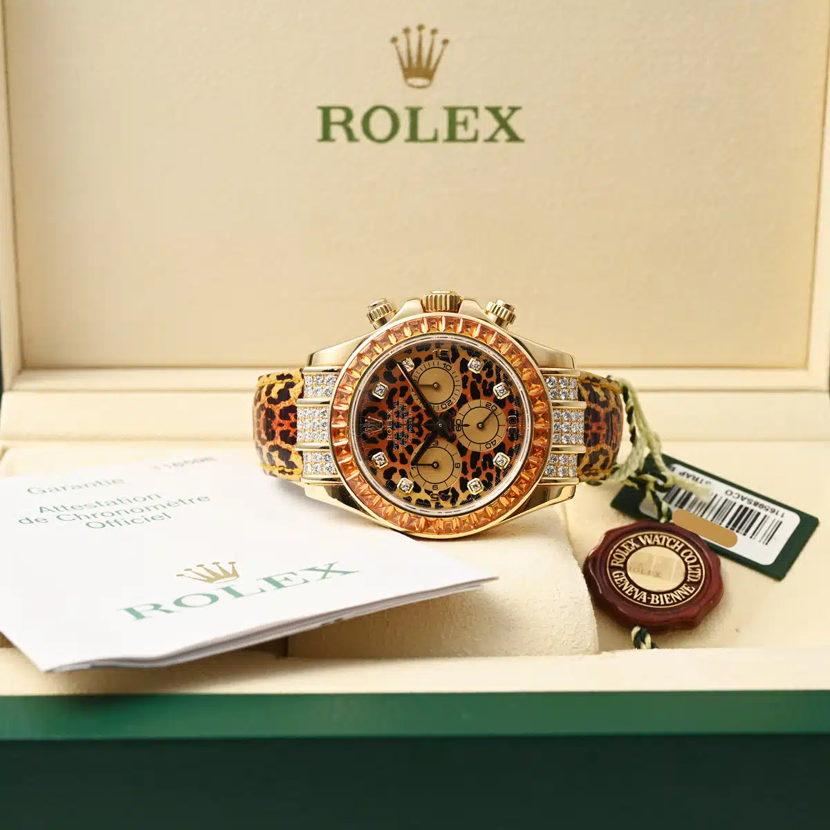 Rolex Daytona 116598 SACO 40mm Yellow gold Leopard 3