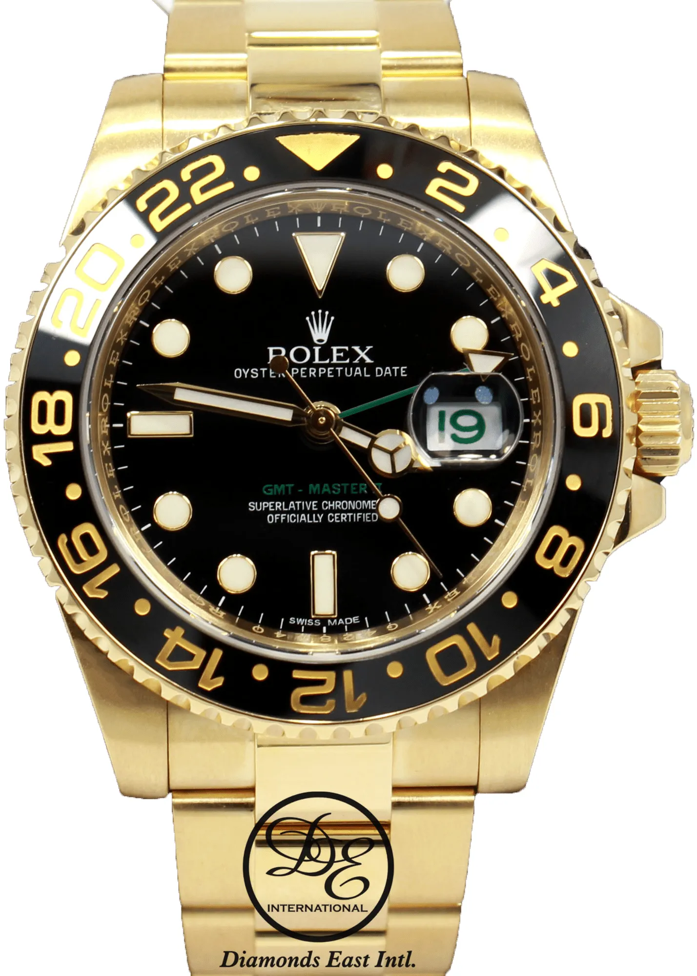 Rolex GMT-Master II 116718 40mm Yellow gold and 18k yellow gold Diamond