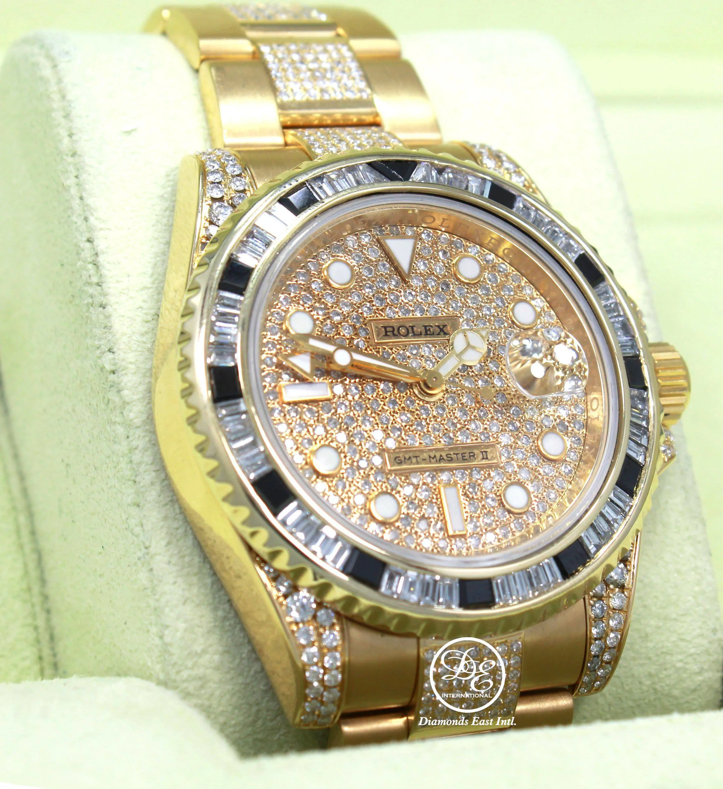 Rolex GMT-Master II 116718 40mm 18 ct Yellow Gold With Custom added Diamonds On Lugs Diamond 1