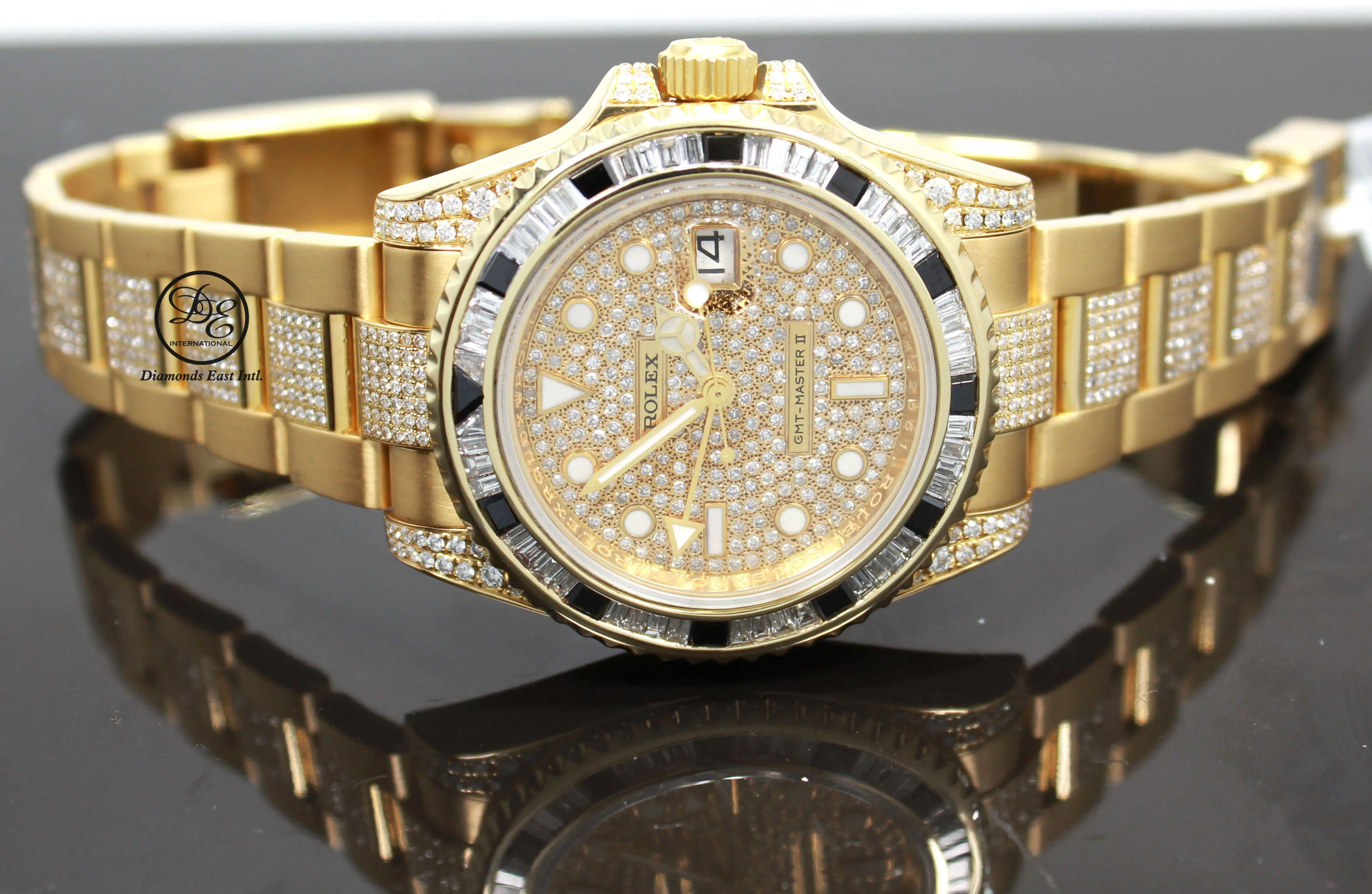 Rolex GMT-Master II 116718 40mm 18 ct Yellow Gold With Custom added Diamonds On Lugs Diamond 8