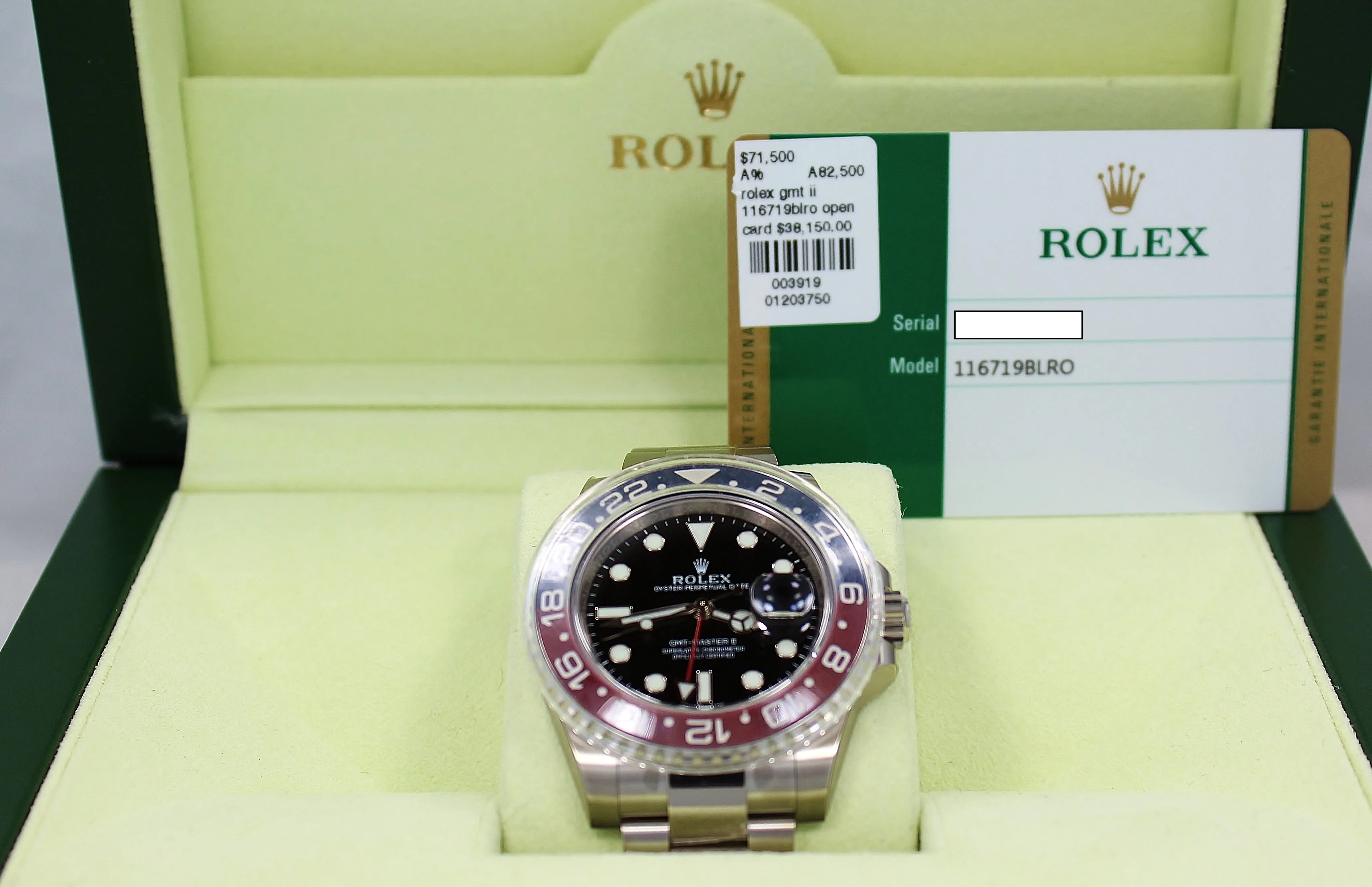 Rolex GMT-Master II 116719BLRO 40mm White gold Black 5