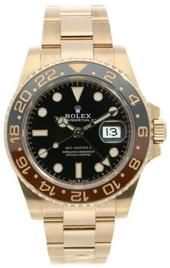 Rolex GMT-Master II 126715CHNR-0001 40mm Everose gold Black