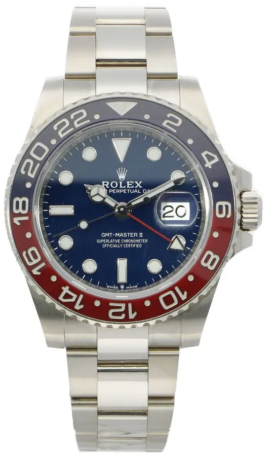 Rolex GMT-Master II 126719BLRO 40mm White gold and 18k white gold Blue