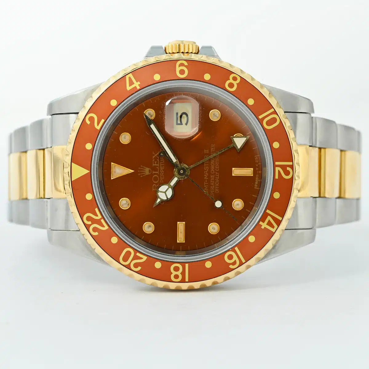 Rolex GMT-Master II 16713 40mm Yellow gold and Stainless steel Brown 3