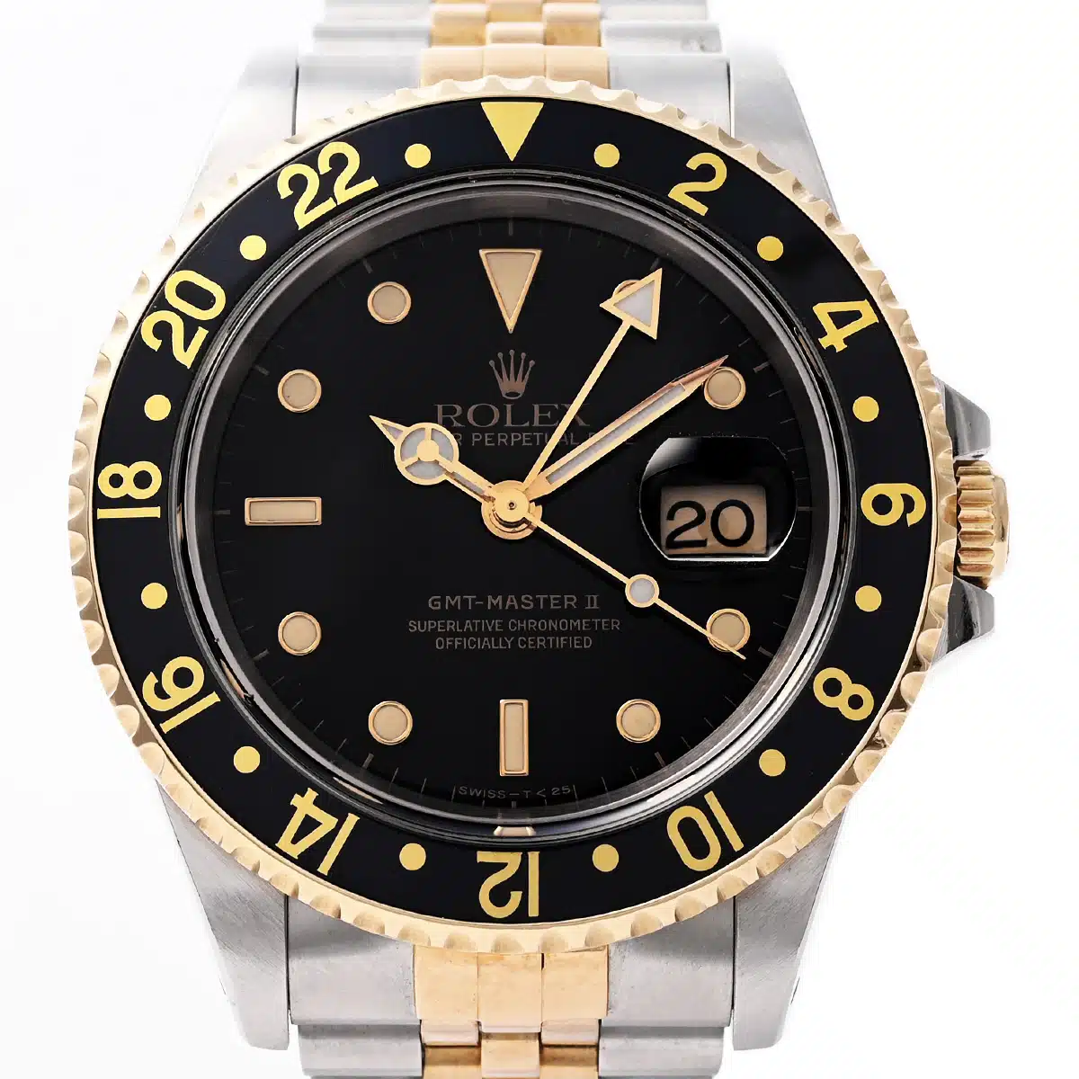 Rolex GMT-Master II 16713 40mm Yellow gold and Stainless steel Black