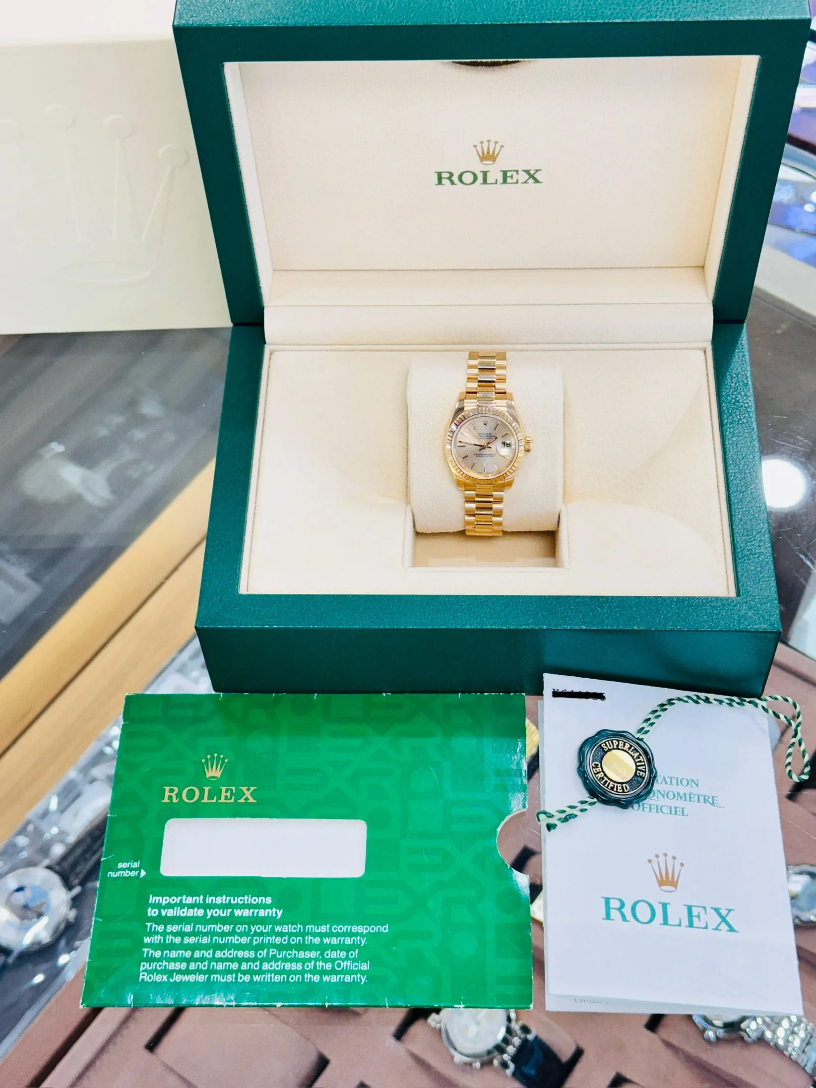 Rolex Lady-Datejust 179178 26mm Yellow gold Champagne 4