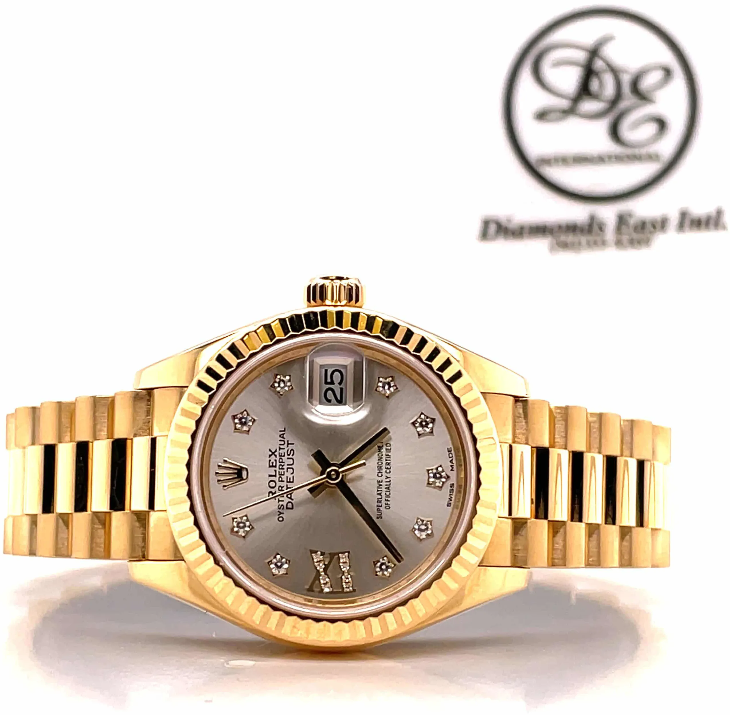 Rolex Lady-Datejust 279178-0026 28mm 18k yellow gold White 1