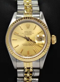 Rolex Lady-Datejust 69173 Stainless steel and 18k yellow gold Champagne