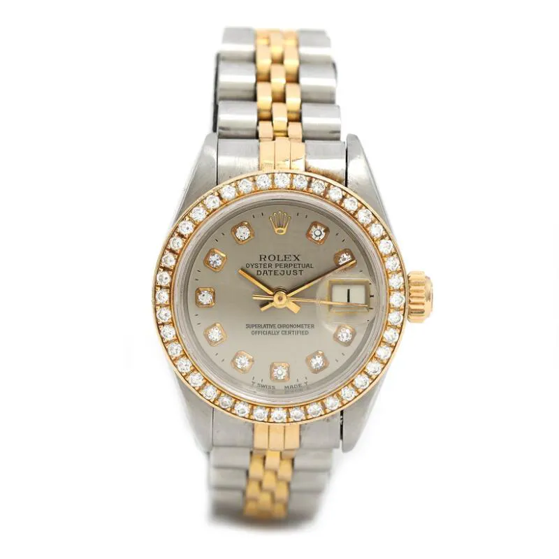 Rolex Lady-Datejust 69173 26mm Stainless steel and Diamond and 18k yellow gold Champagne