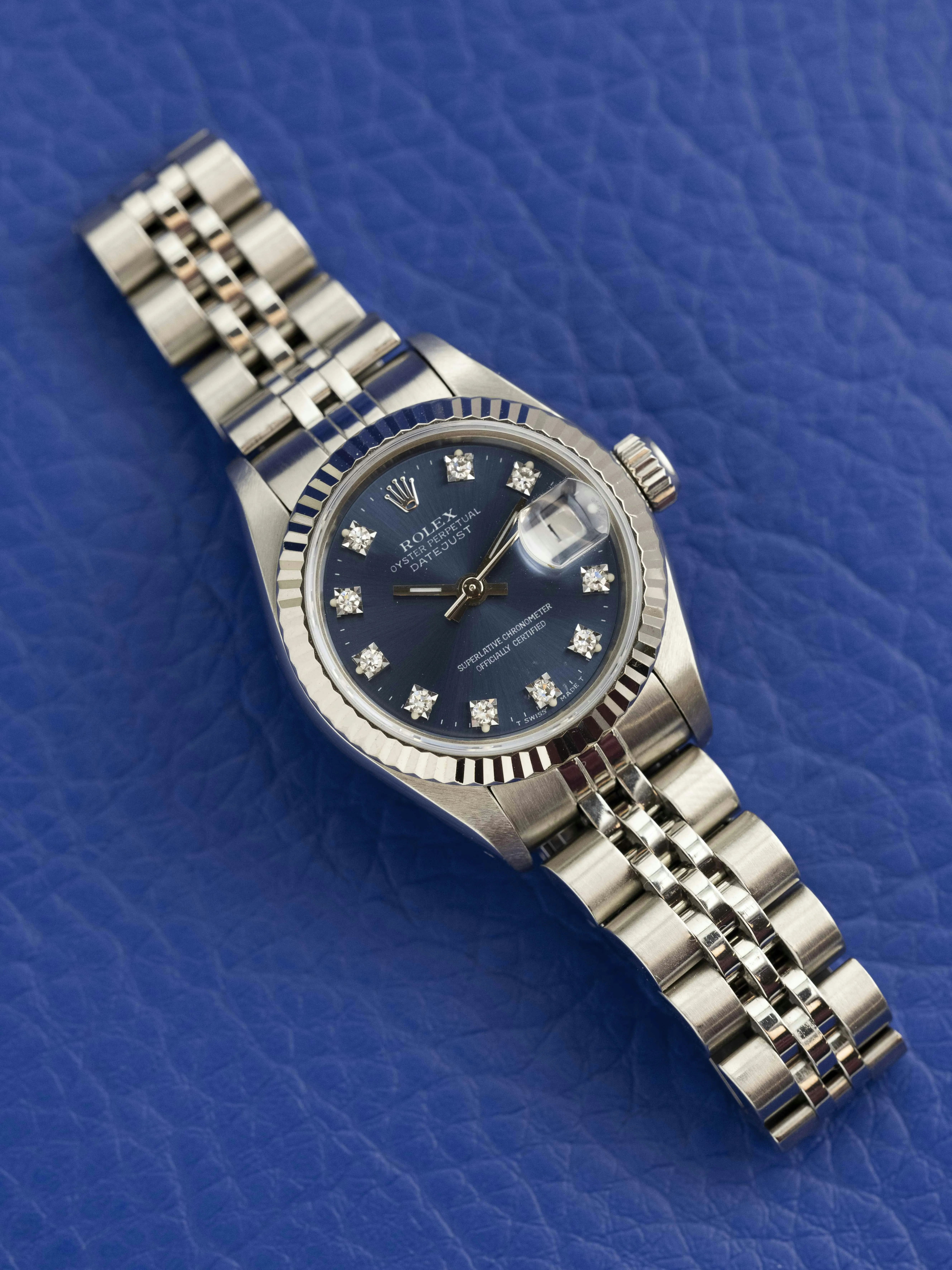 Rolex Lady-Datejust 69174 26mm White gold and Stainless steel Blue 10