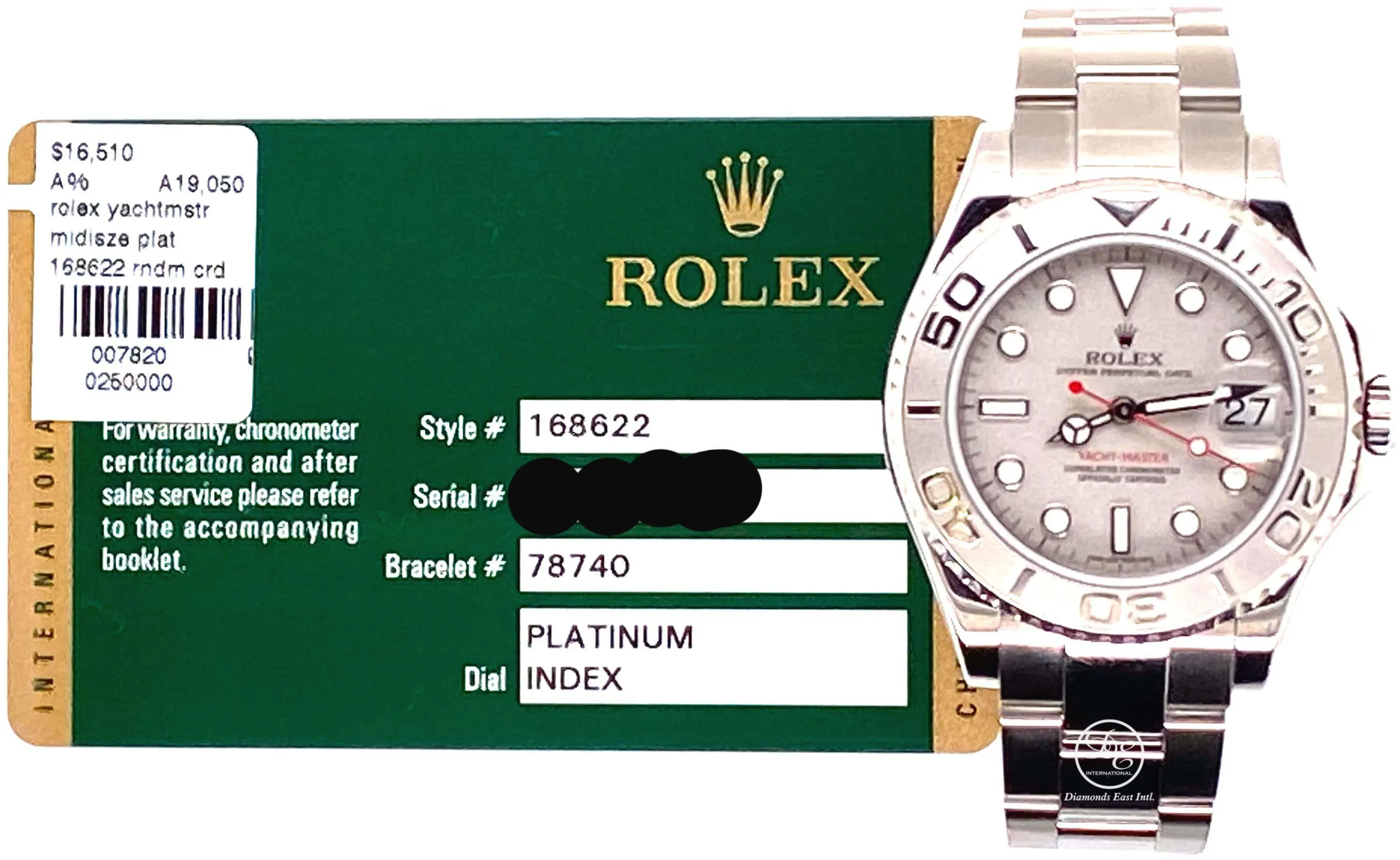 Rolex Yacht-Master 168622 35mm Stainless steel Silver 5