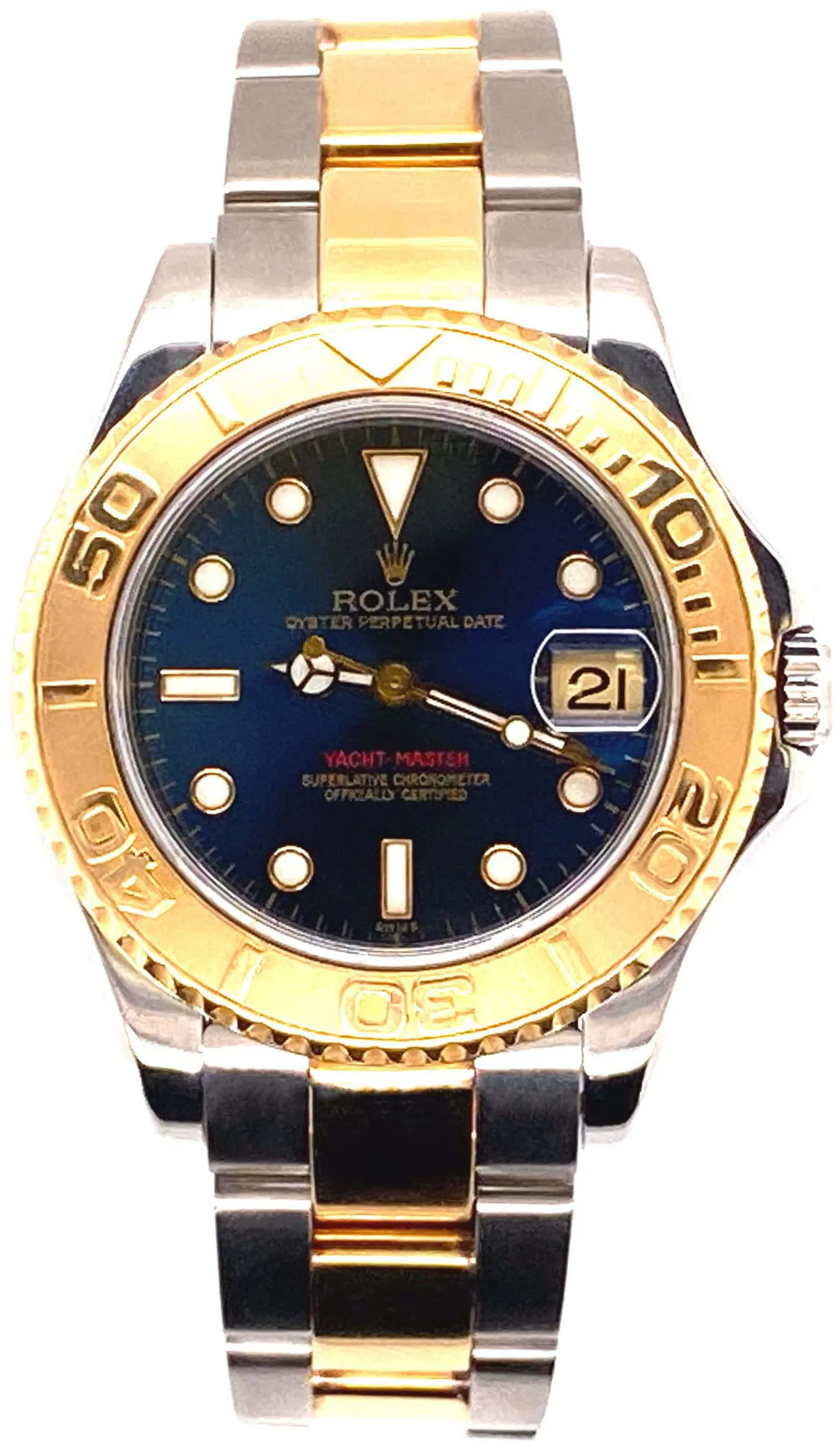 Rolex Yacht-Master 168623 35mm Yellow gold and Stainless steel and 18k yellow gold Blue