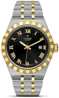 Tudor Royal M28303-0003 Yellow gold and Stainless steel Black