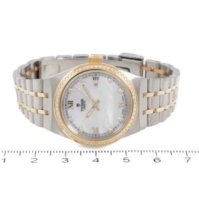 Tudor Royal 28323 28mm Stainless steel and Diamond and 18k yellow gold 7