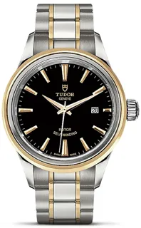 Tudor Style M12103-0003 Yellow gold and Stainless steel Black