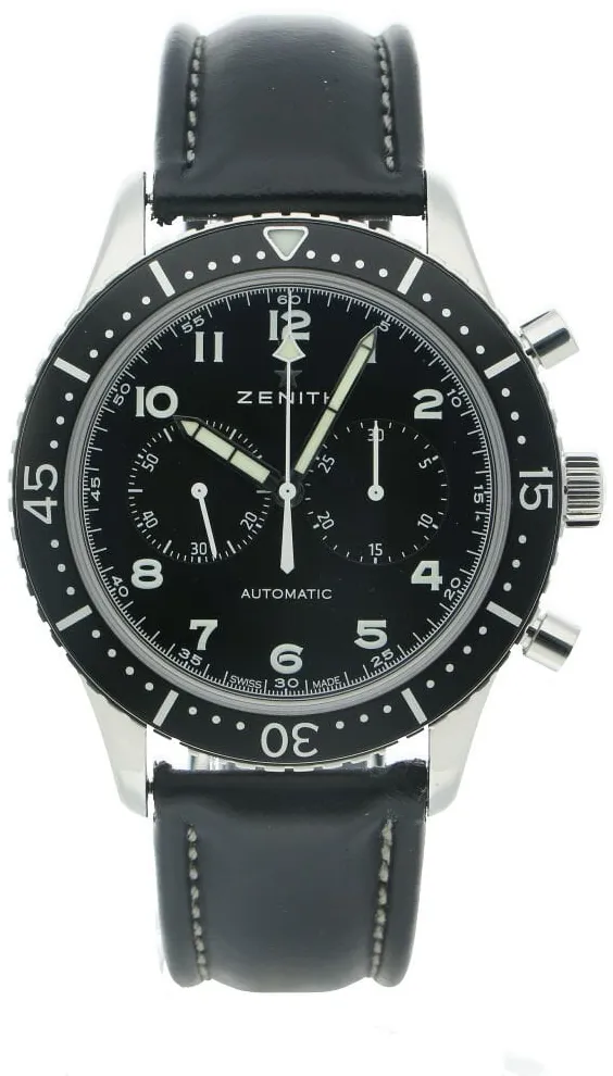 Zenith Pilot 03.2240.4069/21.C774 43mm Stainless steel Black