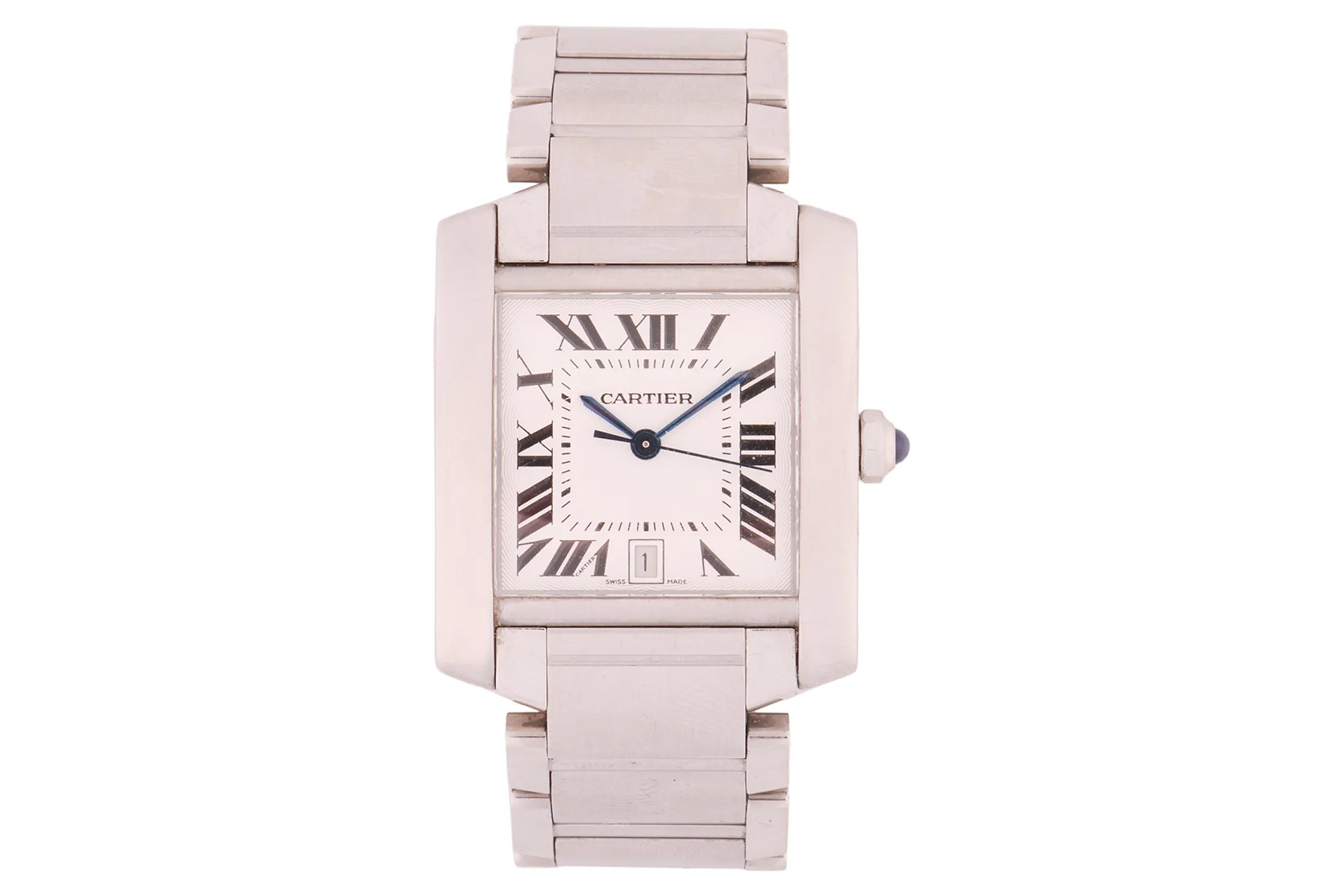 Cartier Tank Française 2302 28mm Stainless steel White