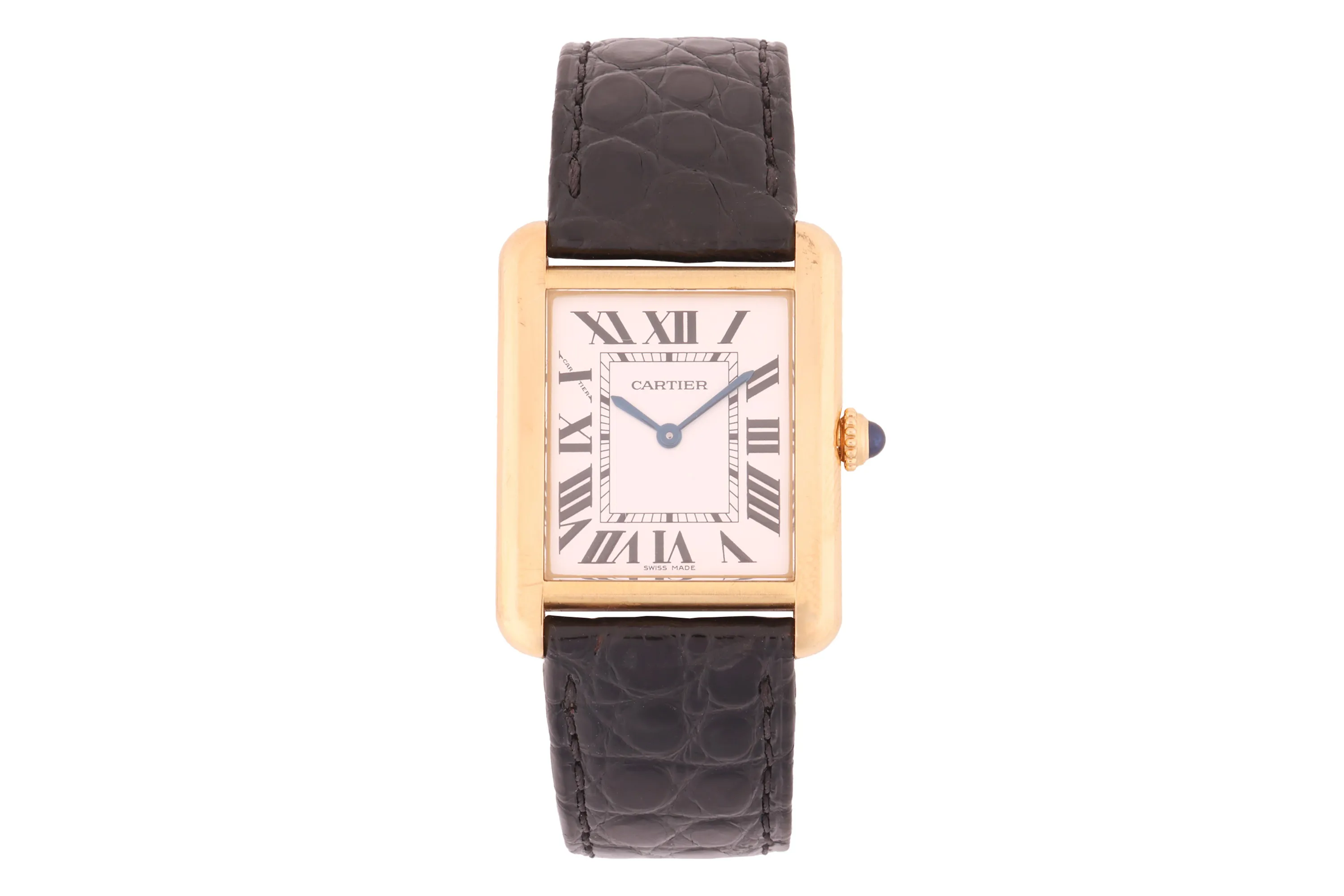 Cartier Tank Solo 3168 25mm 18ct yellow gold Silver