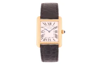 Cartier Tank Solo 3168 18ct yellow gold Silver