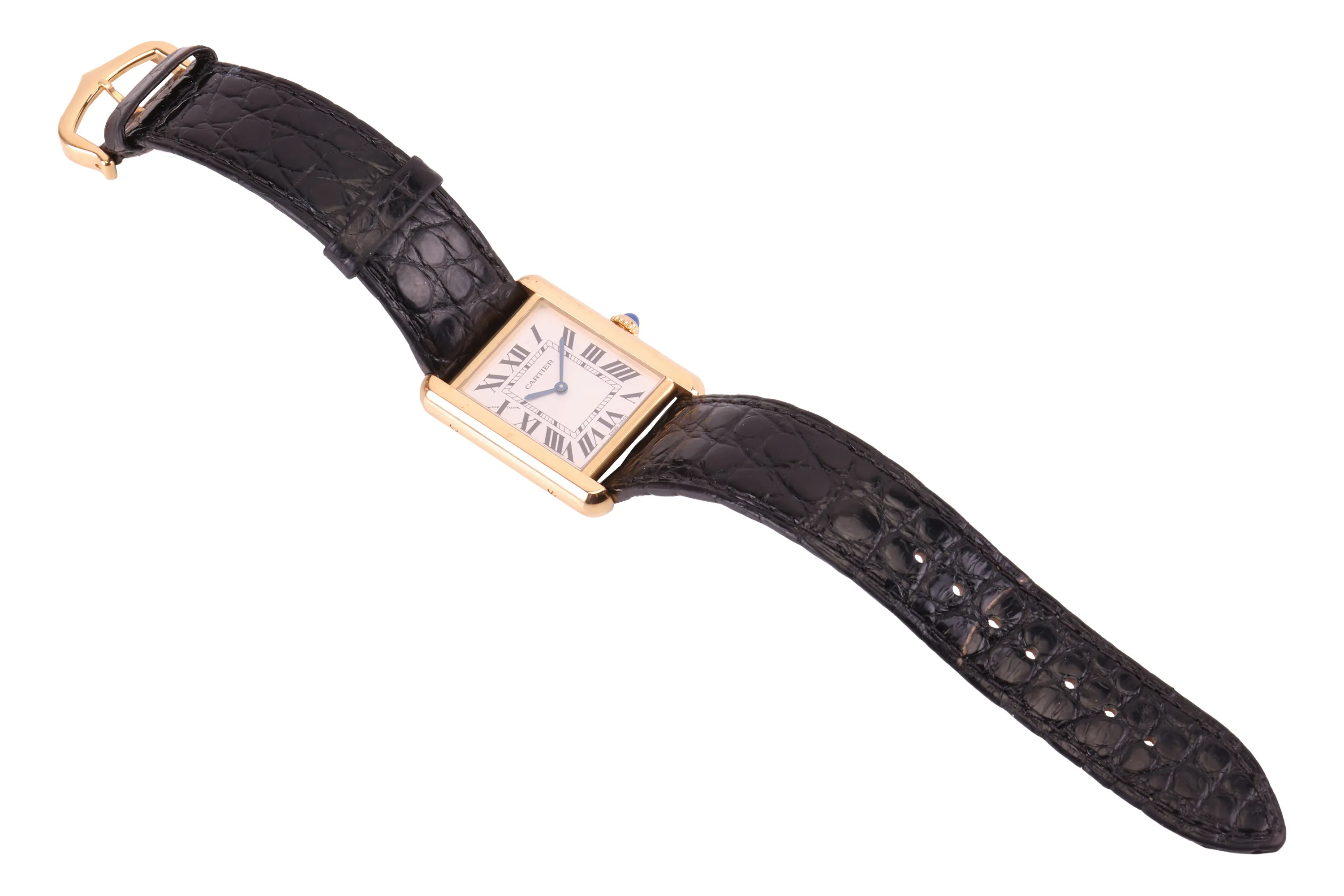 Cartier Tank Solo 3168 25mm 18ct yellow gold Silver 2